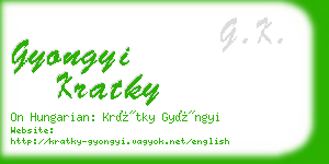 gyongyi kratky business card